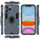 Shockproof Magnetic With Ring Stand Cover Case compatible iPhone12 Pro:Gray 3