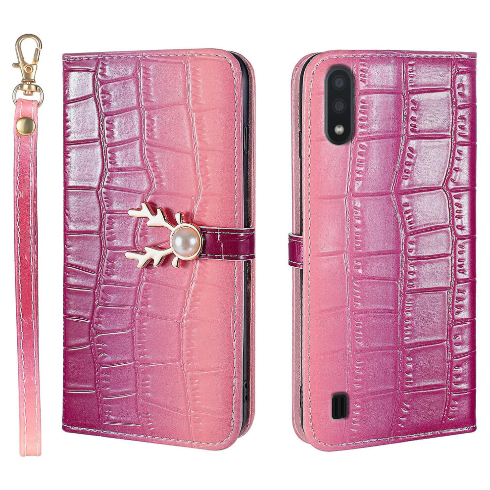 Compatible Samsung Galaxy A01 Phone Case With Strap:purplish Red 5903580307376