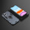 Shockproof Magnetic With Ring Stand Cover Case compatible iPhone12 Pro:Gray 5