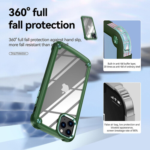 Simple Phone Case compatible iPhone11 Pro Max with Wireless Charging:Green 1