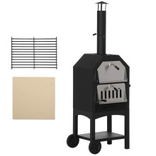 (Without Cover) Outdoor Pizza Oven & Charcoal Barbecue | Multi-Function Garden Oven