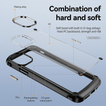 Simple Phone Case compatible iPhone11 Pro Max with Wireless Charging:Black