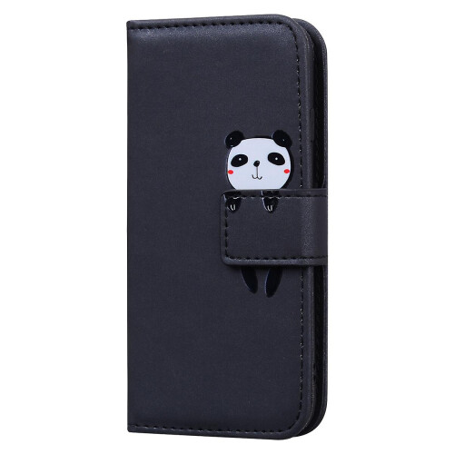 compatible iPhone11 Pro Case Leather Wallet Flip Phone Case:Black_Surprise Gift 1