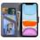 compatible iPhone11 Case Leather Wallet Flip Phone Case:iPhone 14 Pro Max-Gray 4