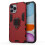 Shockproof Magnetic With Ring Stand Cover Case compatible iPhone12 Pro:Red 5
