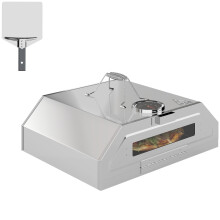 BBQ Pizza Oven with Thermometer for Gas/Charcoal BBQ Grills
