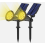 2PCS 7 LEDs Solar Spotlights Solar Light Solar Powered pathway lighting Waterproof Warm Light 1