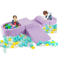 Bloques de escalada de espuma de 5 piezas con piscina de pelotas para niños