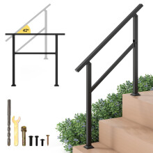 Állítható kültéri lépcsőkorlát, 104 cm, fém