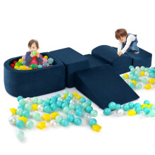 Juego de 5 bloques de escalada de espuma con piscina de pelotas