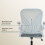 Homcom HOMCOM Mesh Office Chair, Computer Chair with Foldable Backrest, Grey 9