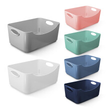 (Multicolour) KEPLIN 6 Pack Teal Plastic Studio Storage Basket