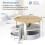 Children's Round Table Set with 4 Storage Stools, Wood 3
