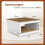 Square Wooden Coffee Table with Storage - Rustic Style 2