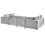 Beliani Modular U-Shape Sofa 6 Seater EVJA Velvet Grey 5