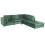 Beliani Modular Corner Sofa 4 Seater EVJA with Ottoman Velvet Green Left Hand 3
