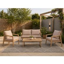Garden Sofa Set 4 Seater Lounge Sofa Chairs Table