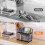 2 Tier Vinyl Record Holder,56 Capacity CD Rack/Storage/Holder and Viny Organizer 6
