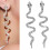 Boucles d'oreilles en forme de serpent en cristal à la mode,-Or 3