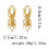 Boucles d'oreilles inspirées des coccinelles-Couleur or 4