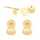 Lot de 4 fermoirs de boucles d'oreilles sécurisés, clous en-Or 1