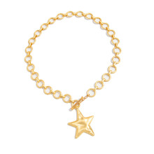 Collier pendentif étoile délicat, chaîne de 45cm,-Couleur or