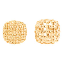 2 Stück geometrische hohle Design verstellbare Ringe-Goldfarben