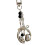 Sturdy Alloy Acrylic Earphone Design Keychain Hanging-Silver 1