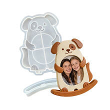 Flexible Silicone Craft Mold for Picture Frames With-puppy