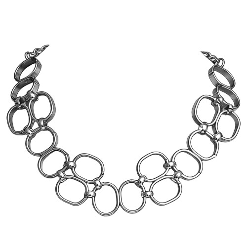 Adjustable Geometric Tassels Necklace Collarbone-Silver X704
