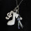 Stylish Vintage Polkas Dot Music Note Keychain Accessory For-D 5