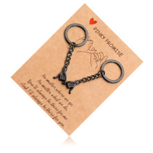 1 Set unverwechselbarer Schlüsselanhänger für Paare,-Schwarz 1