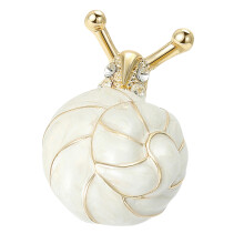 Styles élégants émail escargot broche Art bijoux pièces-Blanc