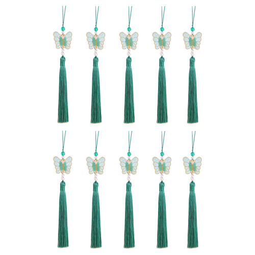 Glands à franges papillon polyvalents de 26cm, pour- Bleu.