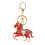 Porte-clés cheval en alliage avec strass, décoration de-Rouge 1