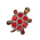 Wunderschöne Schildkröten-Brosche mit mehrfarbigem Strass-Design 1