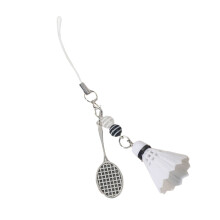 Sturdy Plastic Alloy Badminton Keychain Pendant-Lanyard style1