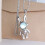 Collier à breloques en forme de lapin mécanique, Style-Bleu 60 7