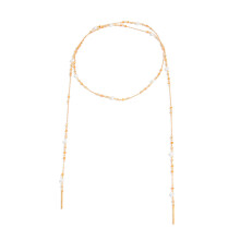 Modische Damen-Halskette mit langer Kette zum-01 Gold 7481