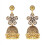 Boucles d'oreilles bohème en strass, fleurs, glands,- fleur 1