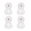 Dos de boucles d'oreilles verrouillables, 4 pièces,-Blanc 1