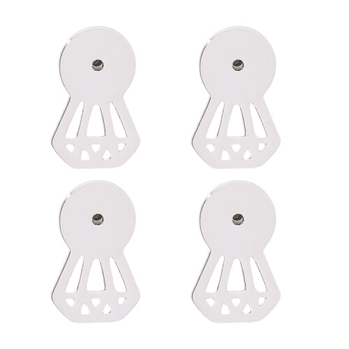 Dos de boucles d'oreilles verrouillables, 4 pièces,-Blanc
