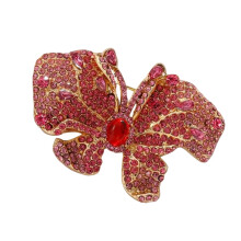 Light Luxurious Butterfly Brooch with Detailed Wing and-Pink