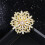 Secure Attachment Snowflake Brooch Accessory With-golden white 5