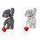 Broche en forme de cœur en forme d'ours, avec Construction-Noir 2