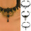 Collier gothique sophistiqué en dentelle noire avec-Article 6 3