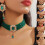 Ensemble collier et boucles d'oreilles en perles en forme-Rouge 4
