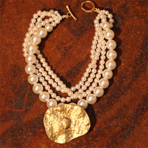 Collier de fausses perles en alliage de plastique-Article 5 1