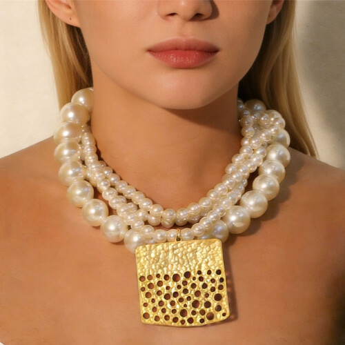Collier de fausses perles en alliage de plastique-Article 5 2