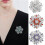 Attractive 3D Snowflake Brooch Rotating Feature Alloy Easy-Pink 3